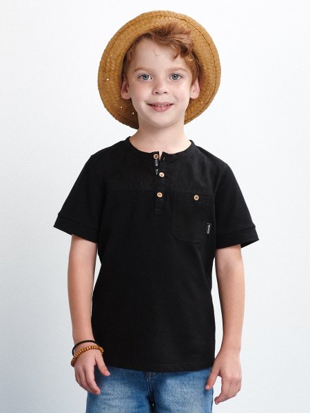 camiseta preta infantil bolso youccie