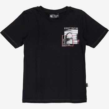 camiseta infantil preta skateboard d0063