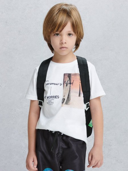 camiseta infantil masculina no worries branca youccie d0150