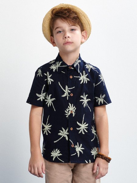 camisa infantil masculina coqueiro marinho youccie