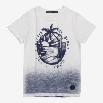 Camiseta Infantil Masculina Beach Off White youccie