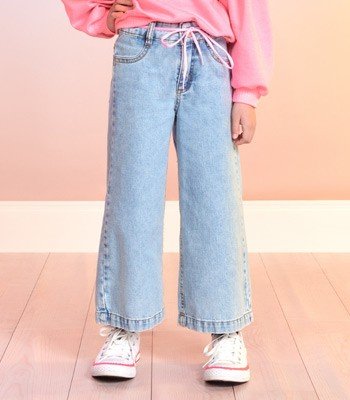 Calca Jeans Pantalona Infantil Feminina Momi F9322