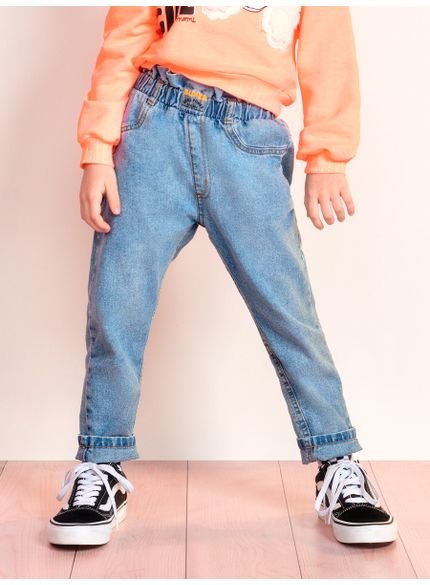 calca jeans infantil feminina clochard momi