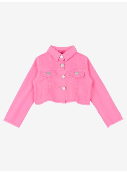 jaqueta infantil menina rosa neon momi