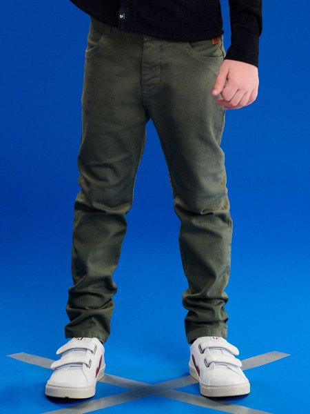calca de sarja infantil masculina verde militar youccie
