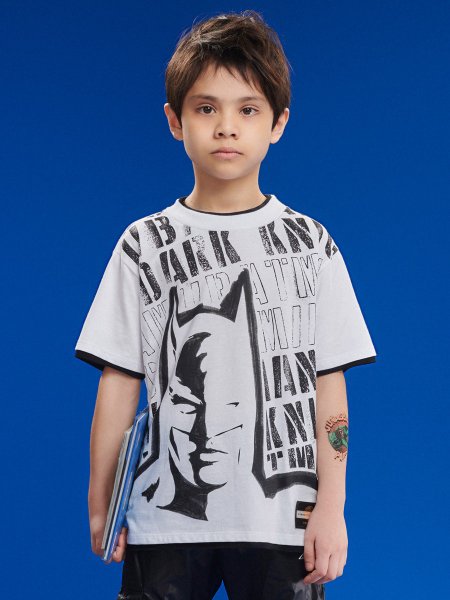 camiseta branca infantil menino batman youccie